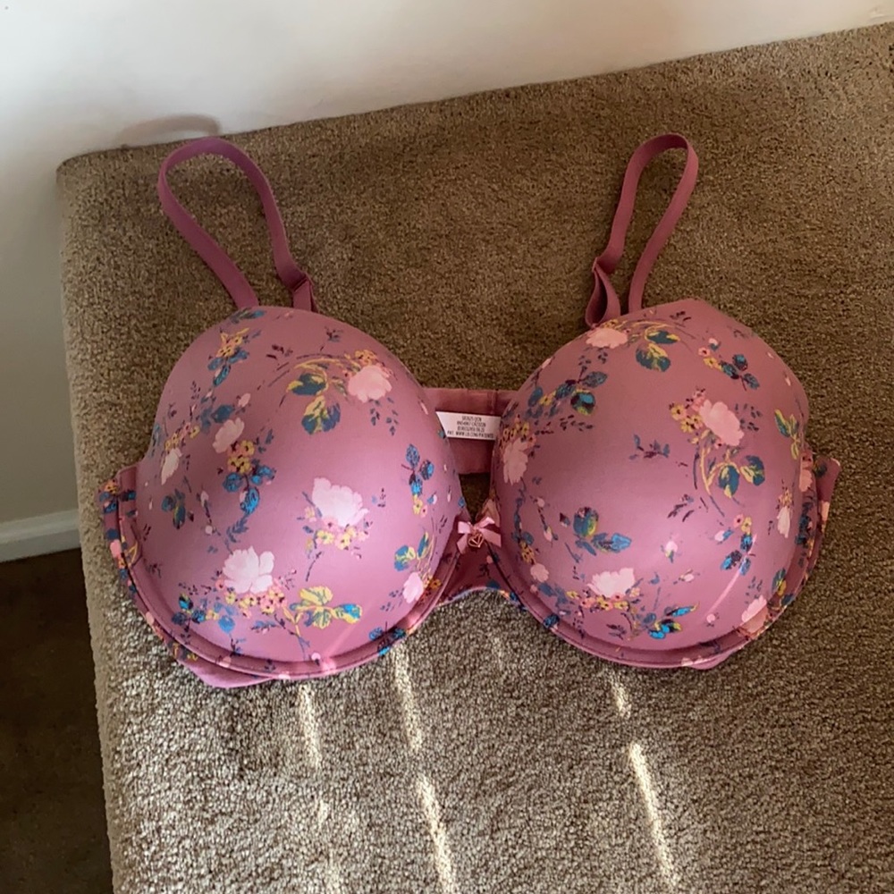 Victoria's Secret Mauve Pink Floral Push-Up Bra